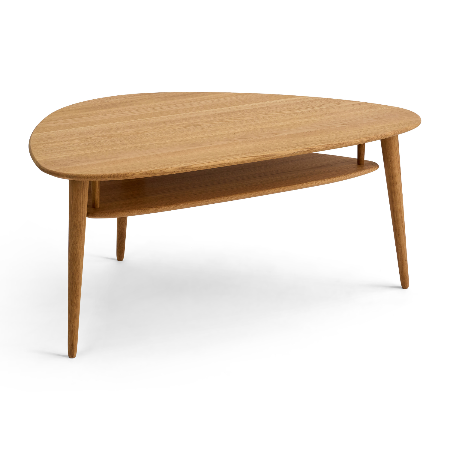 Katrine Oak sofabord m. hylde