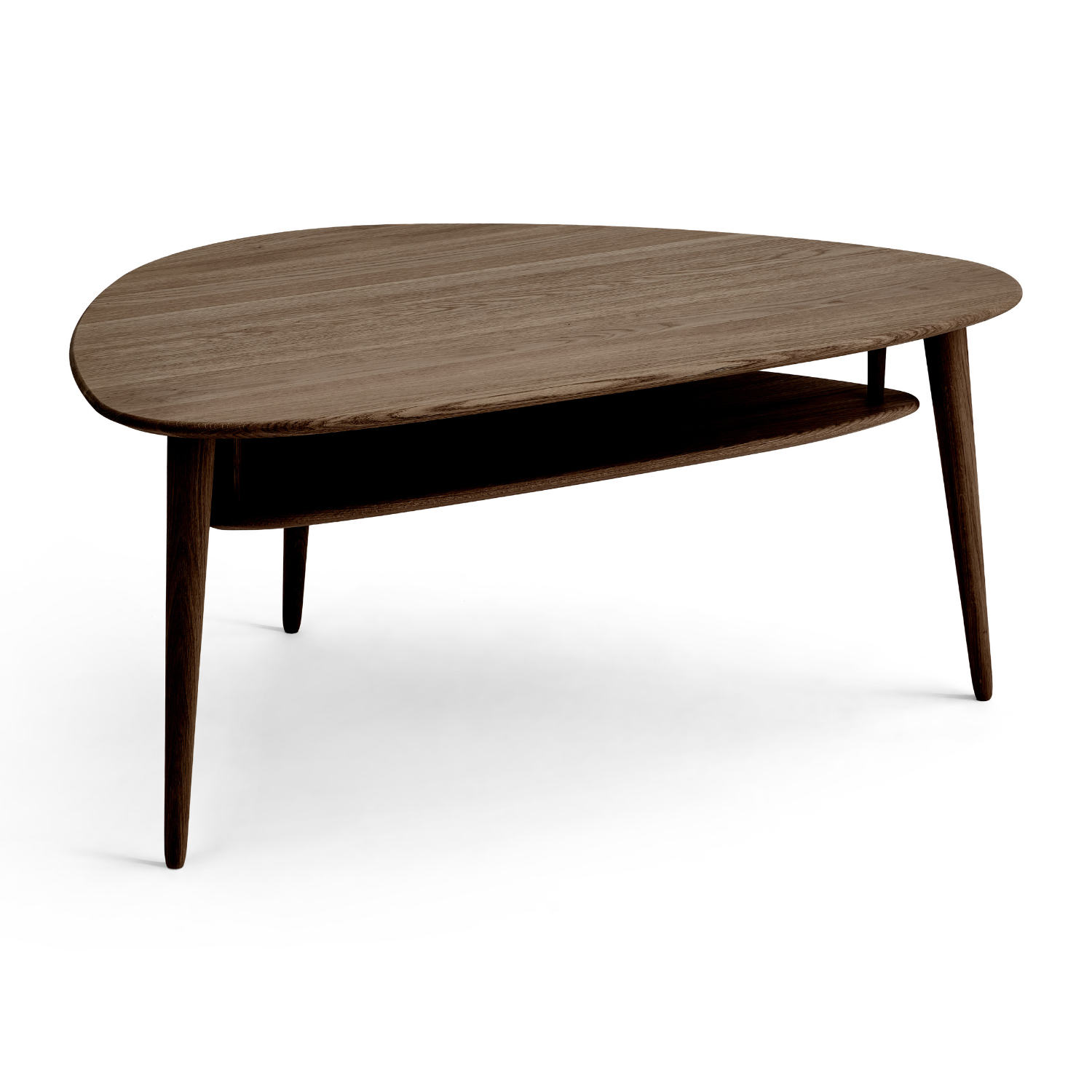 Katrine Oak sofabord m. hylde