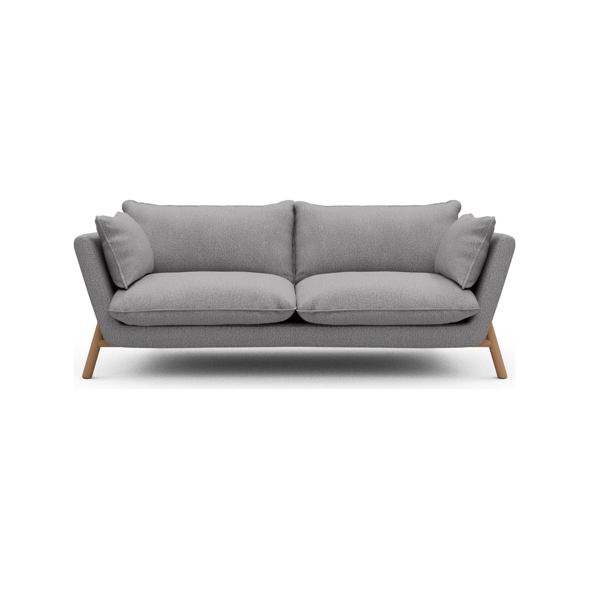 Kragelund Hasle Lux K261 2 pers. sofa med stel i lakeret eg, Sama 336 Grey