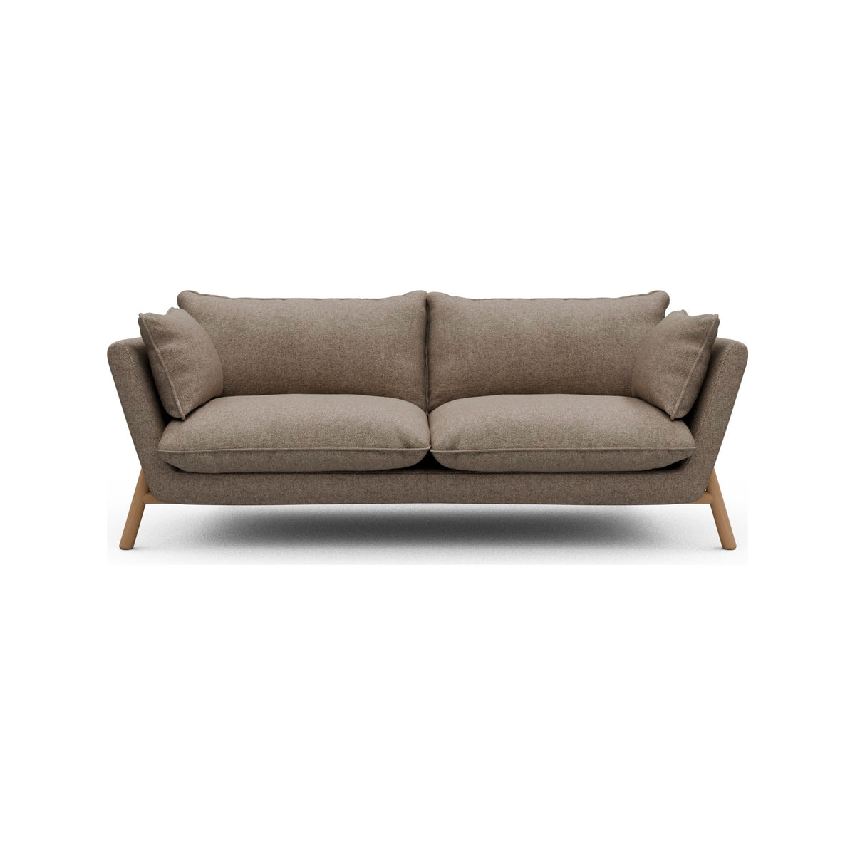 Kragelund Hasle Lux K261 2 pers. sofa med stel i lakeret eg, Sama 338 Antelope
