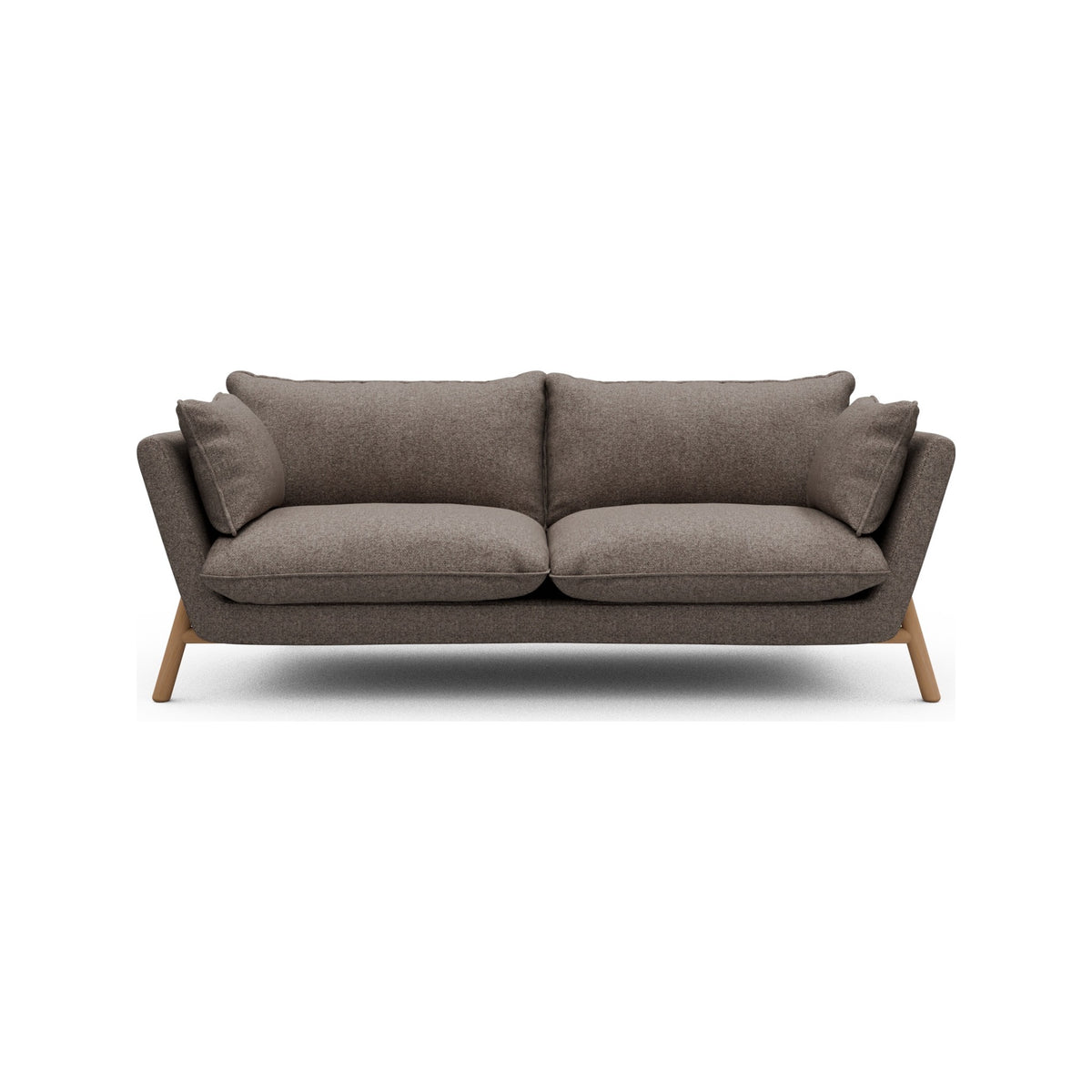 Kragelund Hasle Lux K261 2 pers. sofa med stel i lakeret eg, Sama 340 Stone