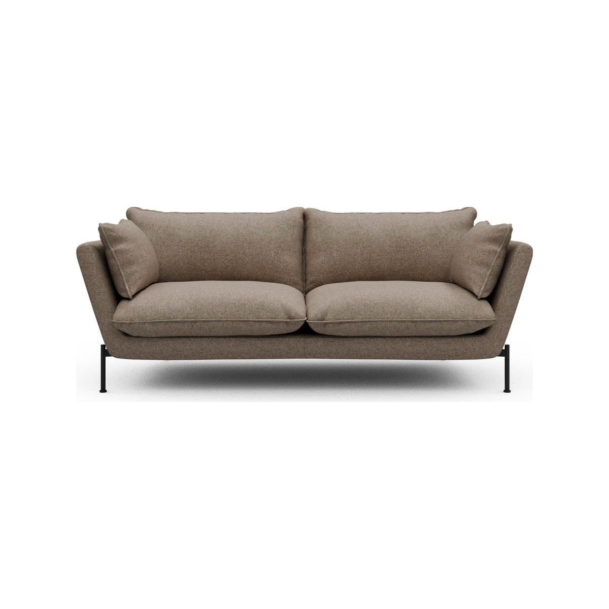 Kragelund Hasle Lux K261 2 pers. sofa med sort metalstel, Sama 338 Antelope