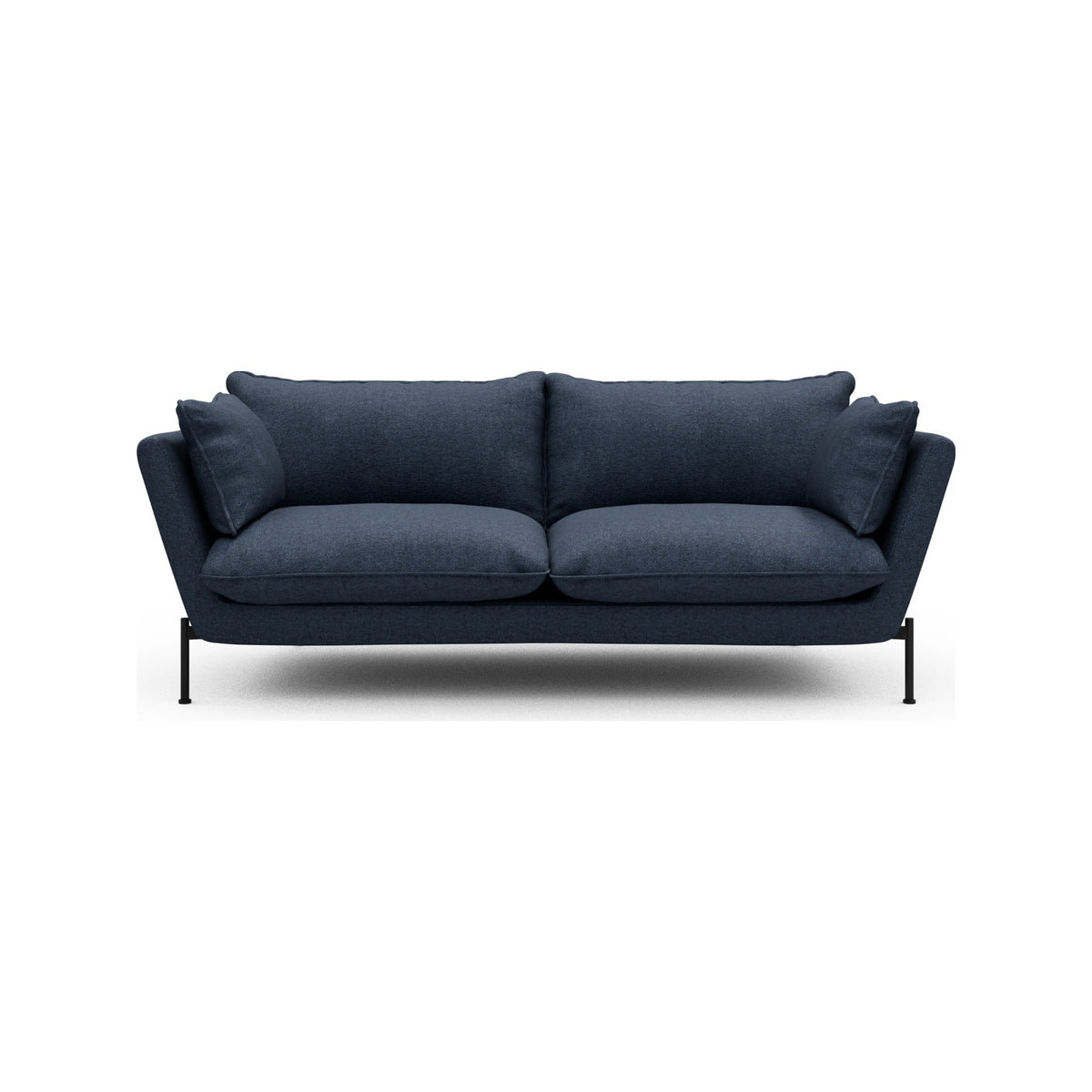 Kragelund Hasle Lux K261 2 pers. sofa med sort metalstel, Sama 339 Deep Blue