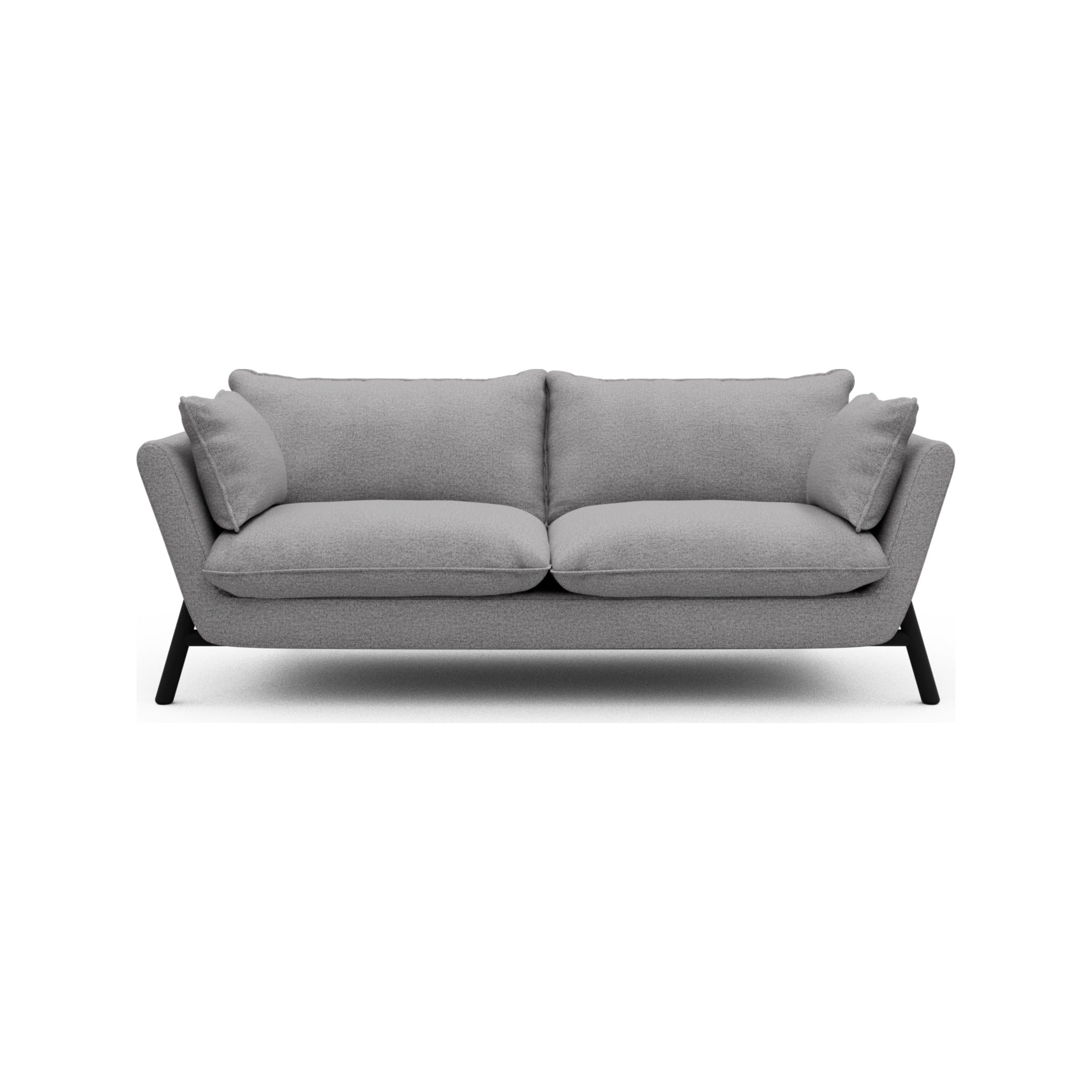 Kragelund Hasle Lux K261 2 pers. sofa med stel i sortbejdset eg, Sama 336 Grey