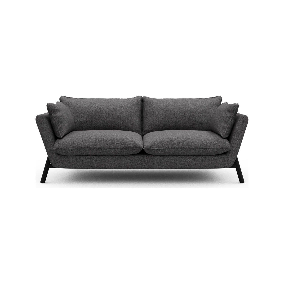 Kragelund Hasle Lux K261 2 pers. sofa med stel i sortbejdset eg, Sama 337 Anthracite