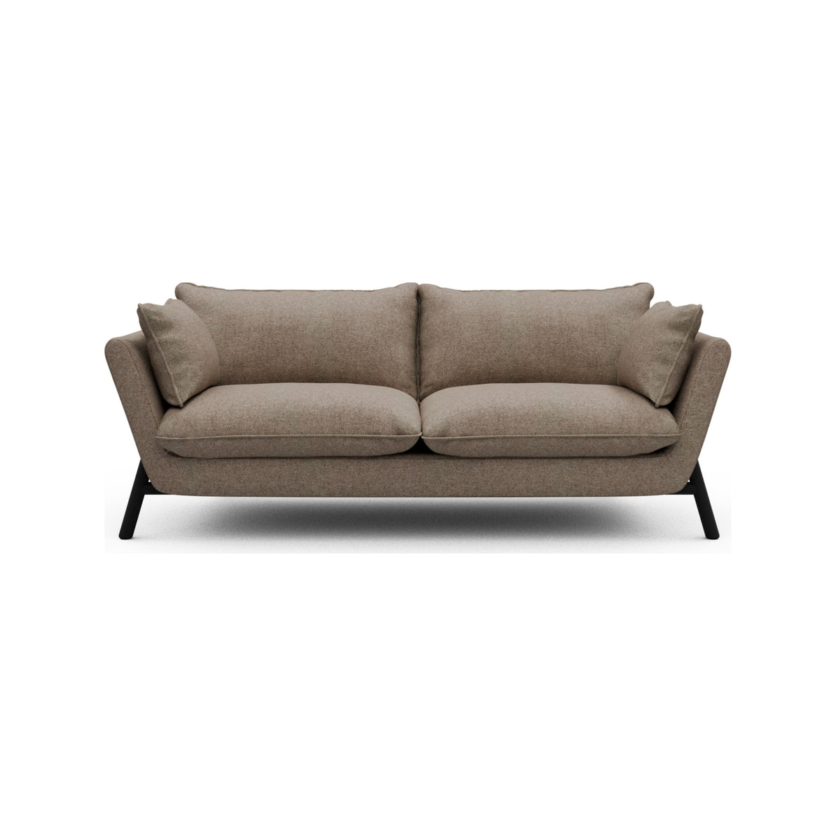 Kragelund Hasle Lux K261 2 pers. sofa med stel i sortbejdset eg, Sama 338 Antelope