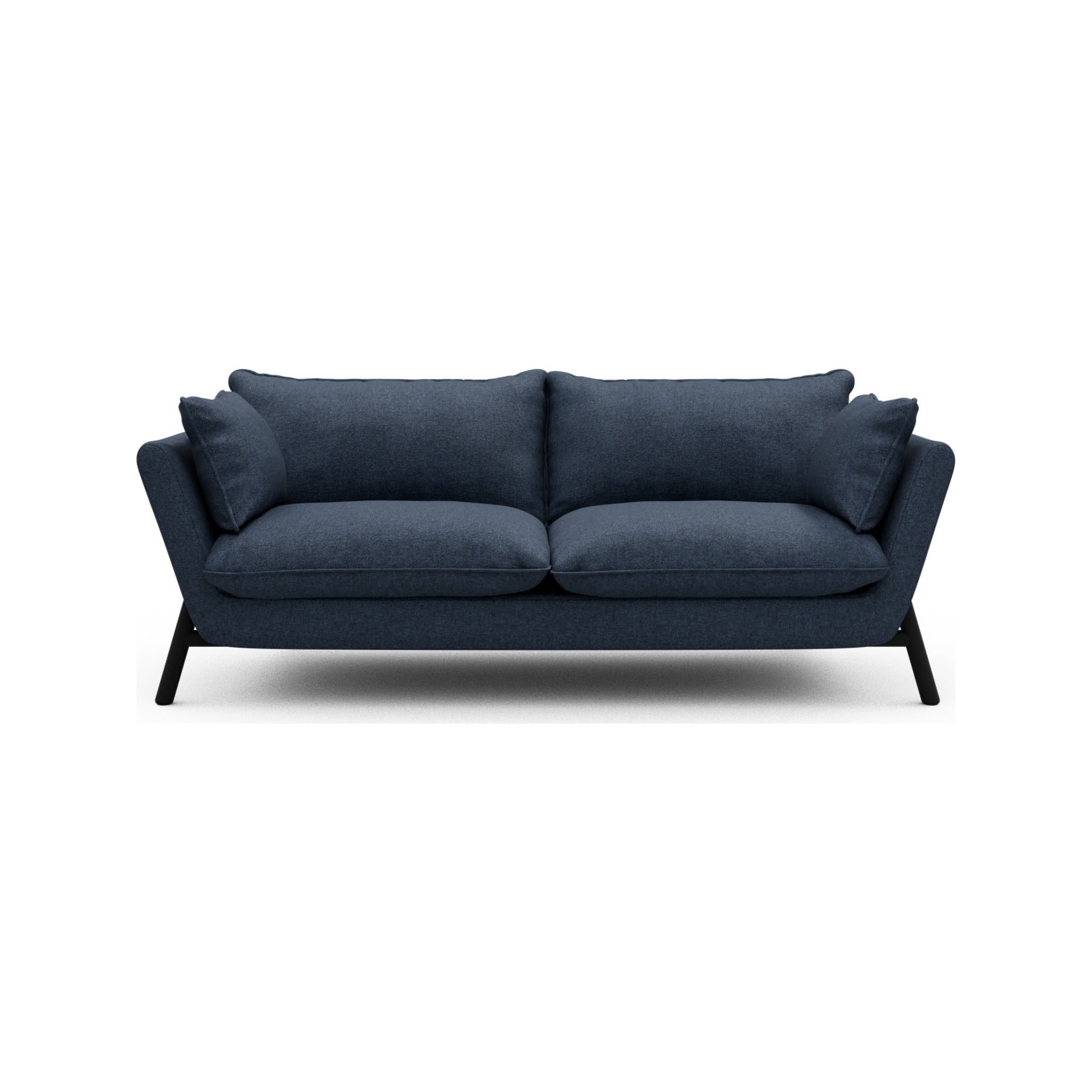 Kragelund Hasle Lux K261 2 pers. sofa med stel i sortbejdset eg, Sama 339 Deep Blue