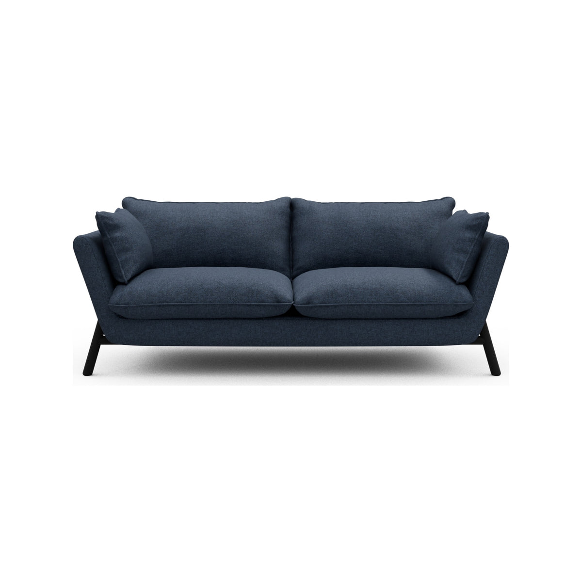 Kragelund Hasle Lux K261 2 pers. sofa med stel i sortbejdset eg, Sama 339 Deep Blue