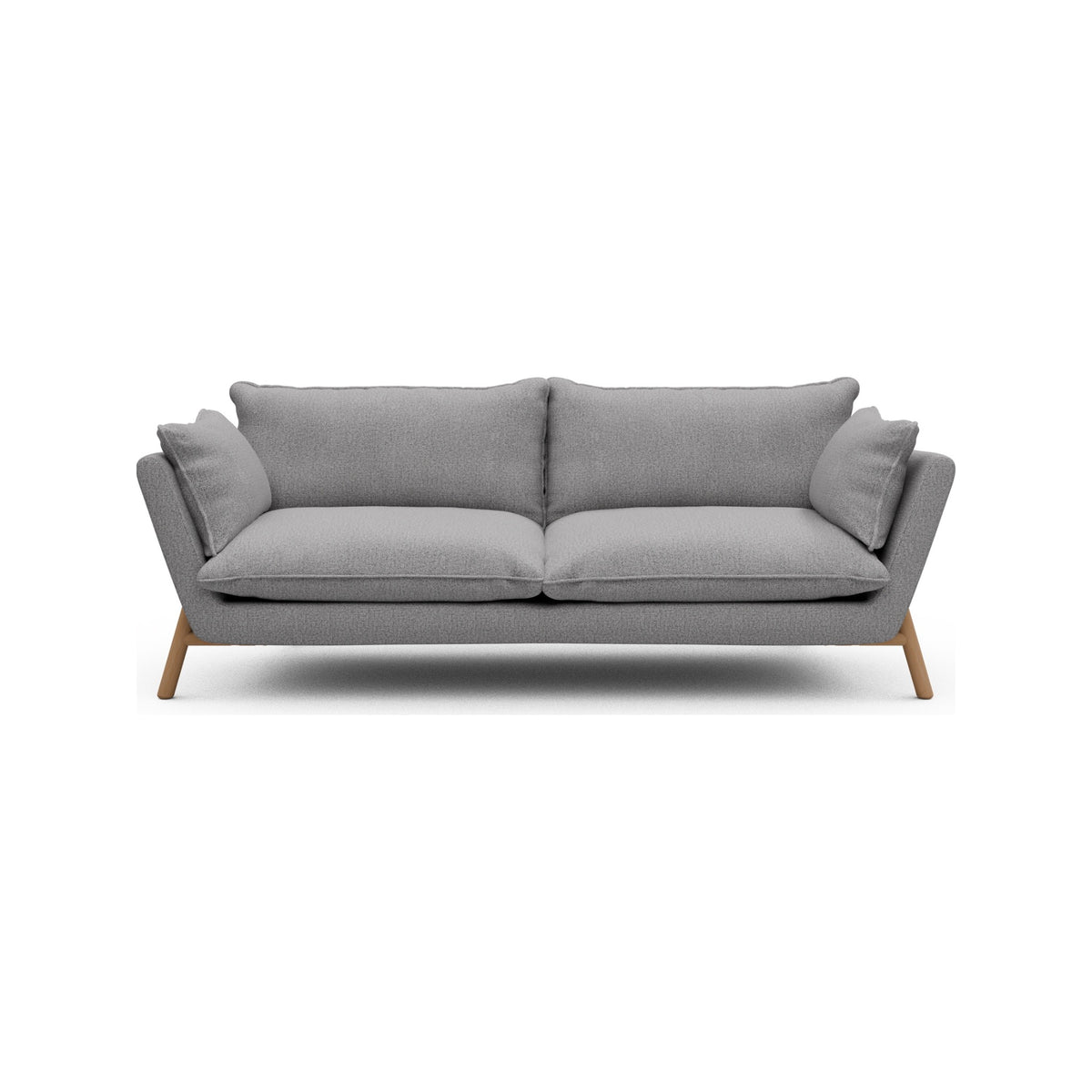 Kragelund Hasle Lux K261 3 pers. sofa med stel i lakeret eg, Sama 336 Grey