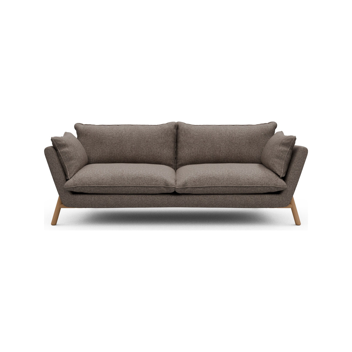 Kragelund Hasle Lux K261 3 pers. sofa med stel i lakeret eg, Sama 340 Stone