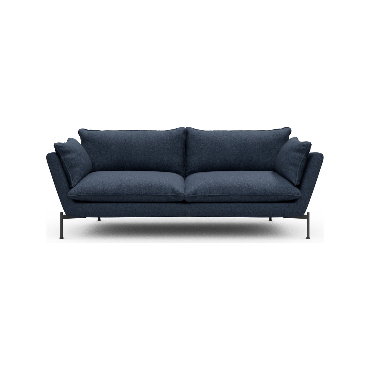 Kragelund Hasle Lux K261 3 pers. sofa med sort metalstel, Sama 339 Deep Blue