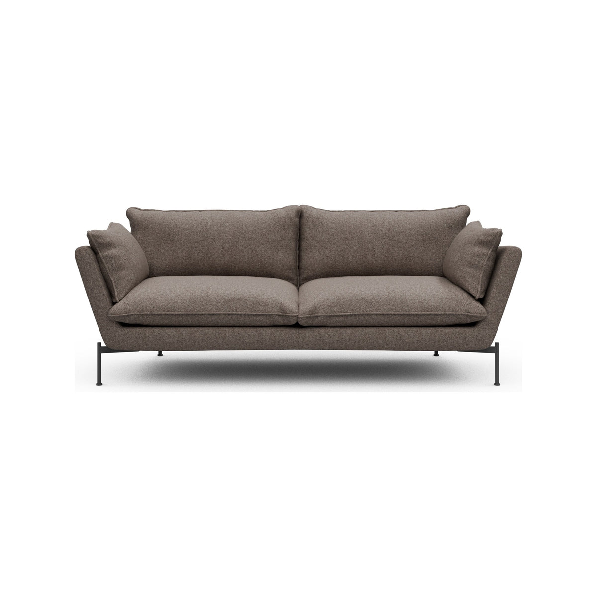 Kragelund Hasle Lux K261 3 pers. sofa med sort metalstel, Sama 340 Stone