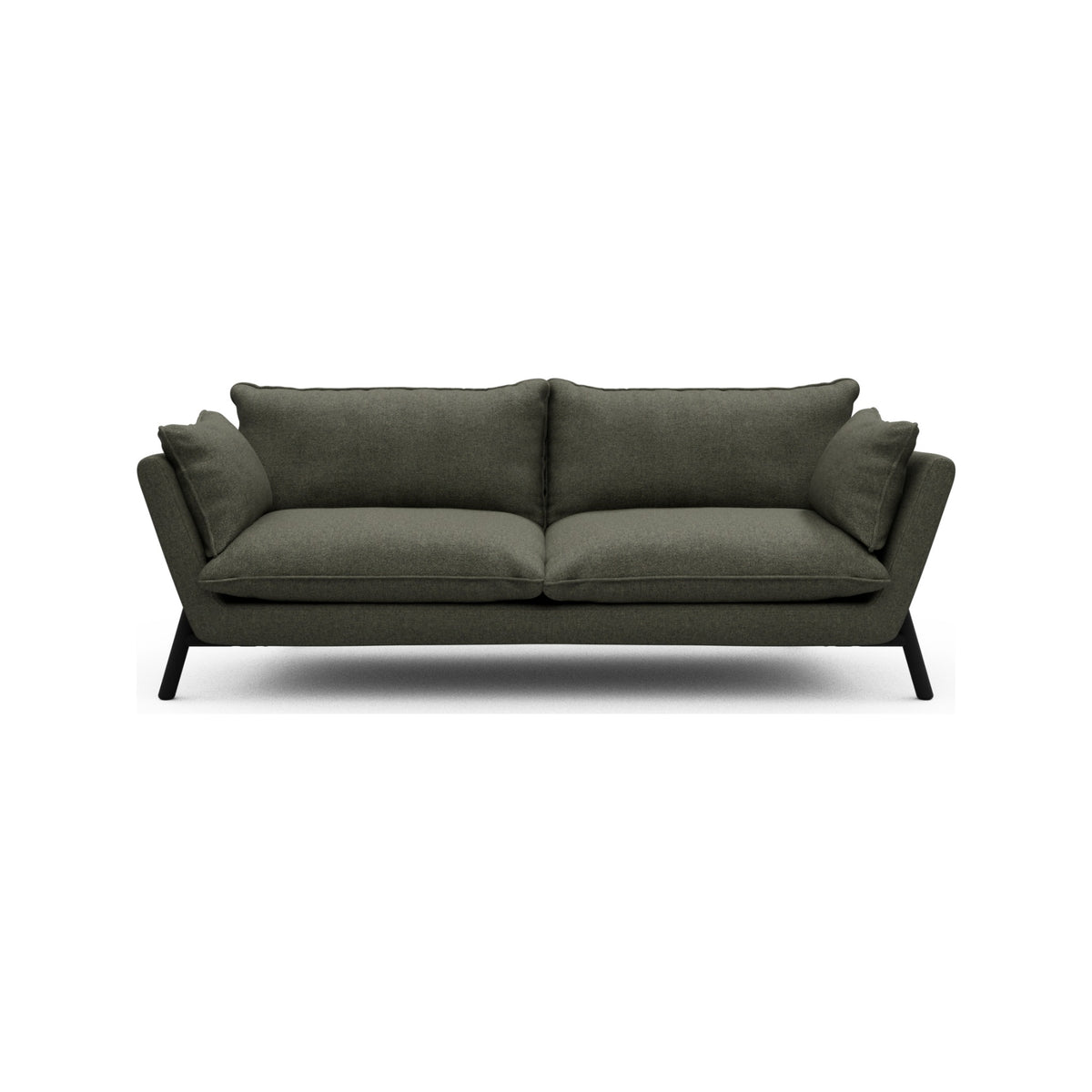Kragelund Hasle Lux K261 3 pers. sofa med stel i sortbejdset eg, Sama 335 Winter Moss