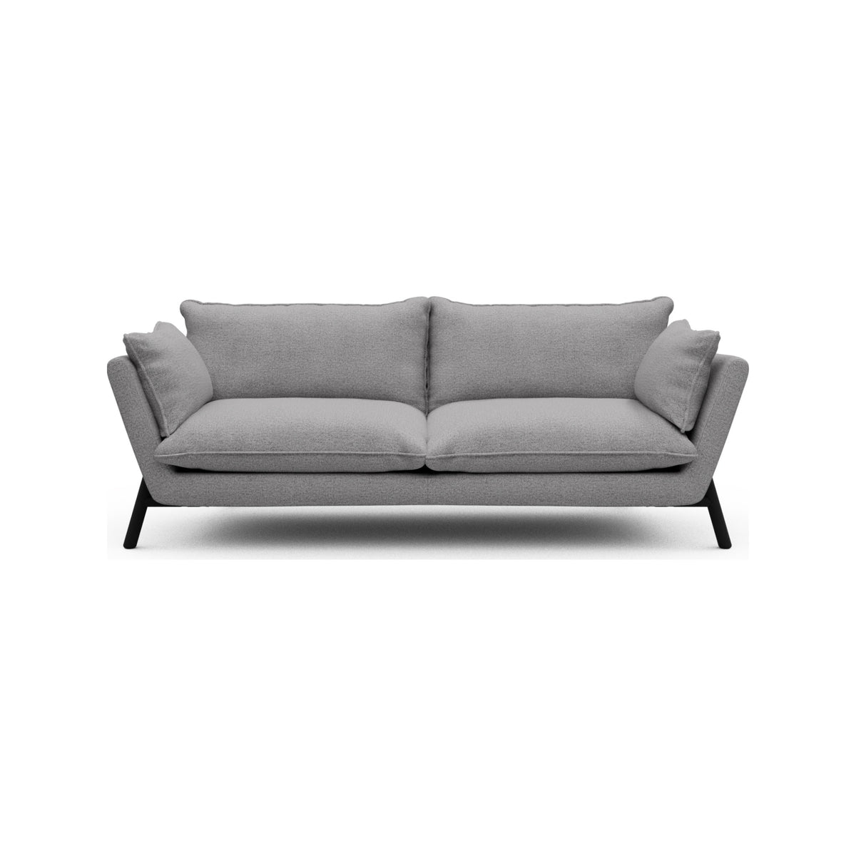 Kragelund Hasle Lux K261 3 pers. sofa med stel i sortbejdset eg, Sama 336 Grey