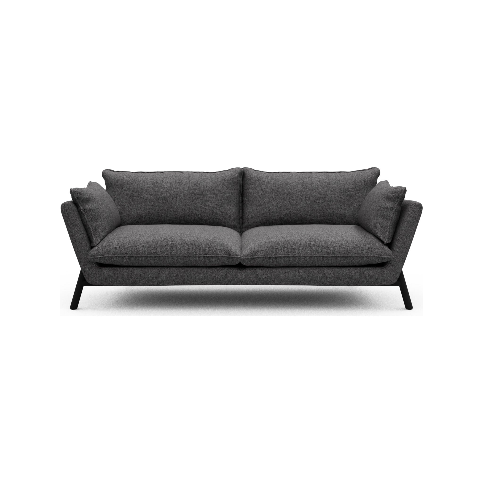 Kragelund Hasle Lux K261 3 pers. sofa med stel i sortbejdset eg, Sama 337 Anthracite