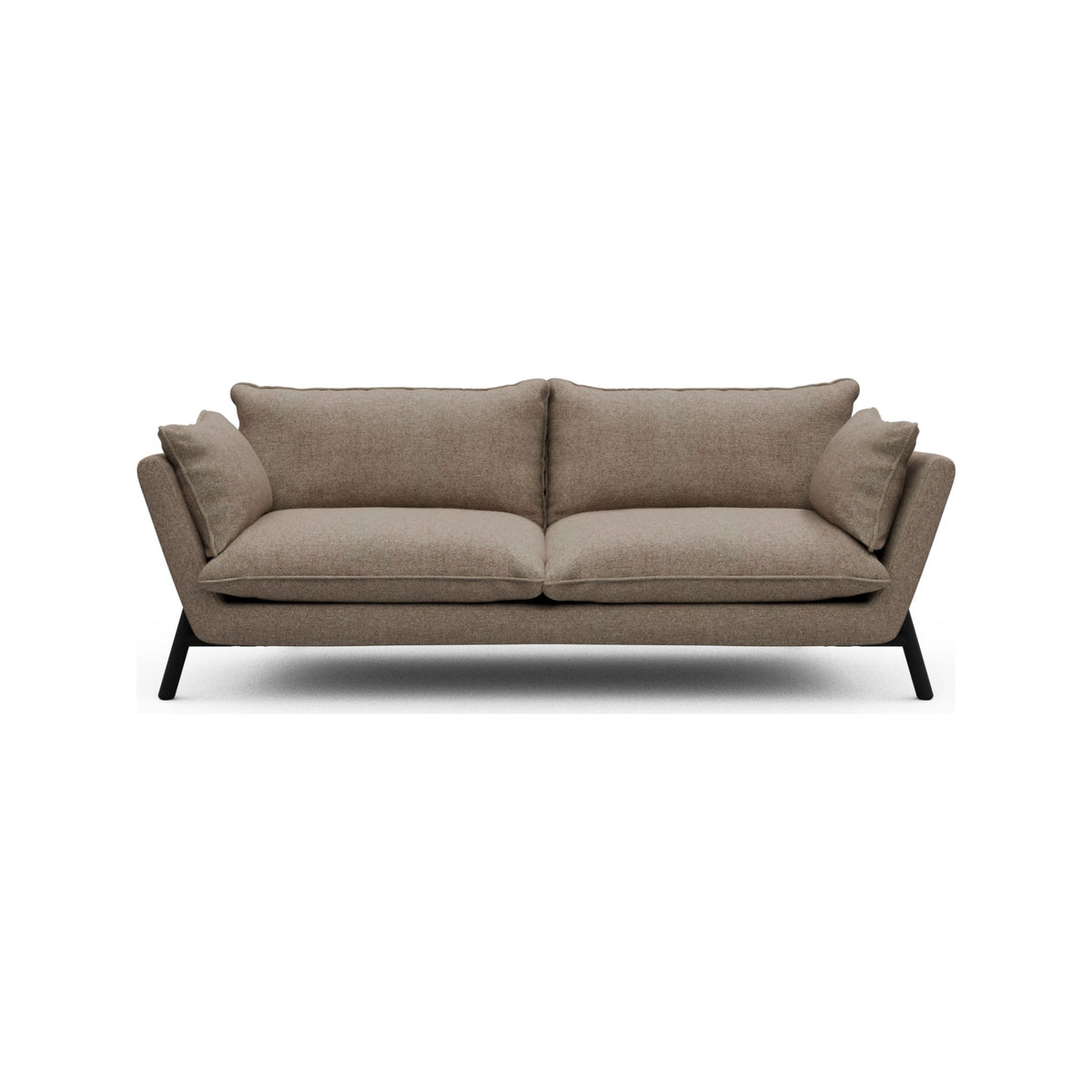 Kragelund Hasle Lux K261 3 pers. sofa med stel i sortbejdset eg, Sama 338 Antelope