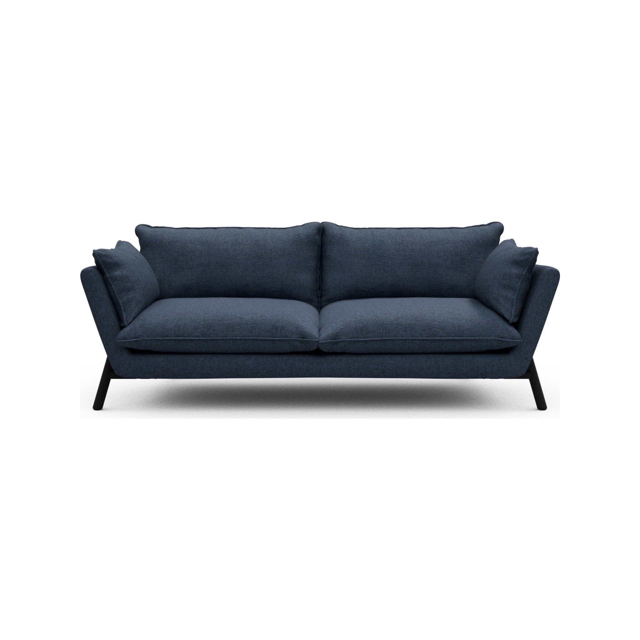 Kragelund Hasle Lux K261 3 pers. sofa med stel i sortbejdset eg, Sama 339 Deep Blue