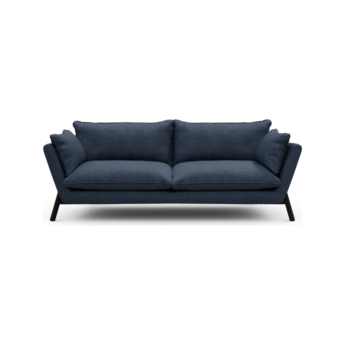 Kragelund Hasle Lux K261 3 pers. sofa med stel i sortbejdset eg, Sama 339 Deep Blue