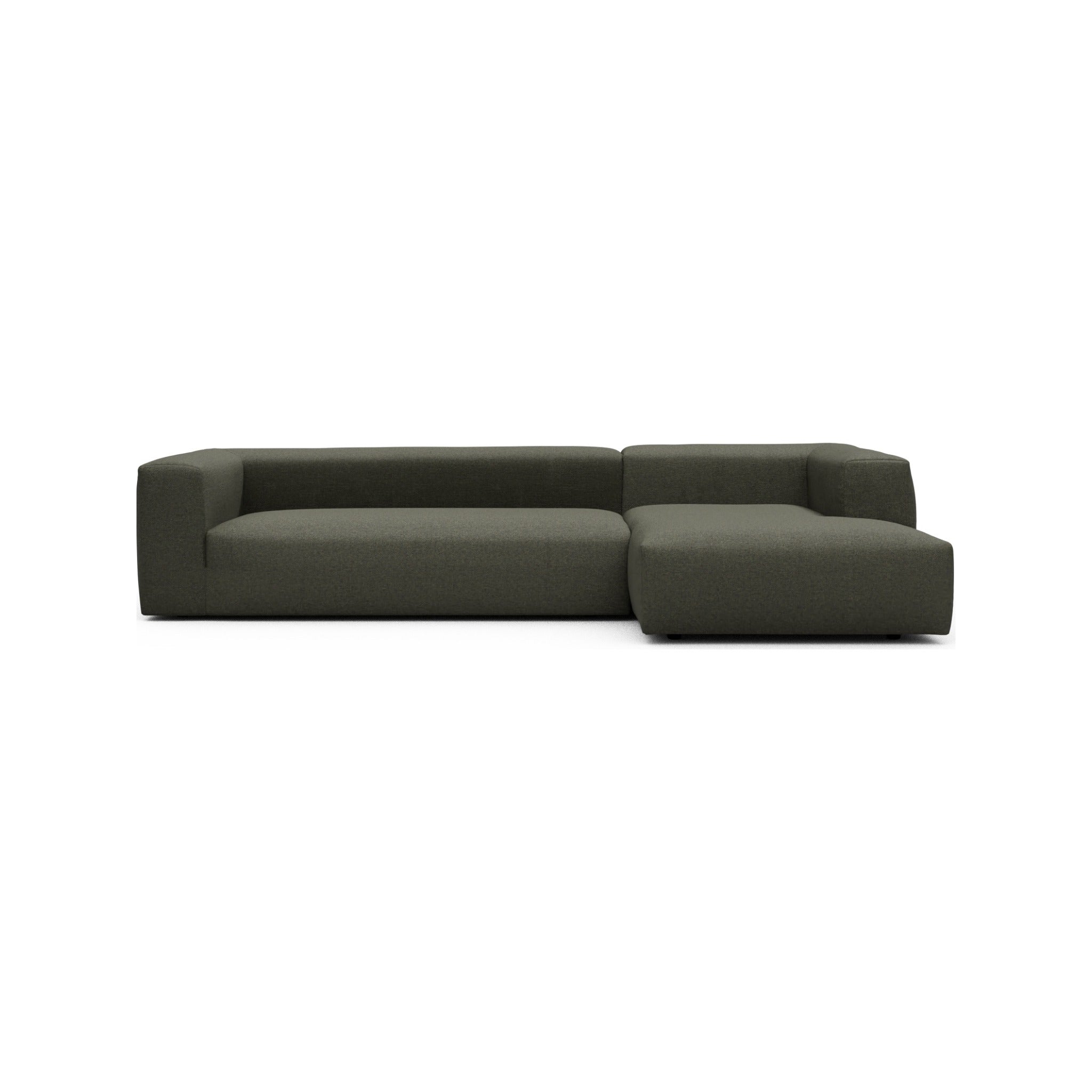 Kragelund Kornum modulsofa 2,5 + chaiselong (H) i Sama 335 Winter Moss