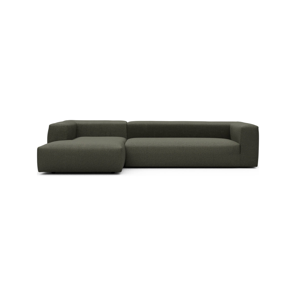 Kragelund Kornum modulsofa 2,5 + chaiselong (V) i Sama 335 Winter Moss