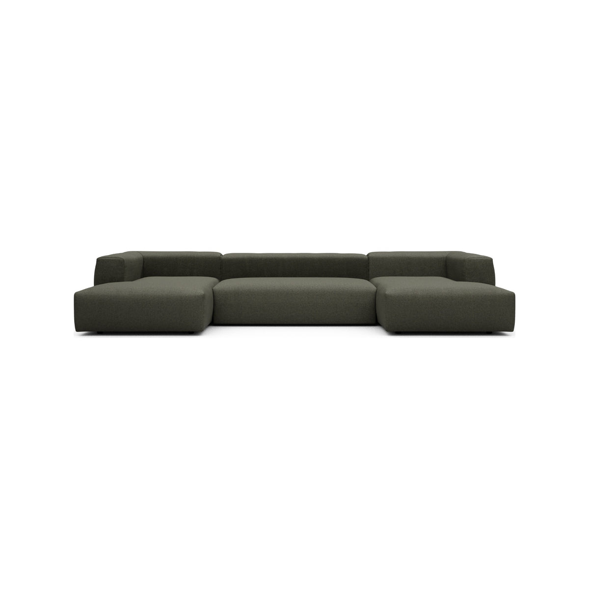 Kragelund Kornum modulsofa Dobbelt chaiselongsofa i Sama 335 Winter Moss