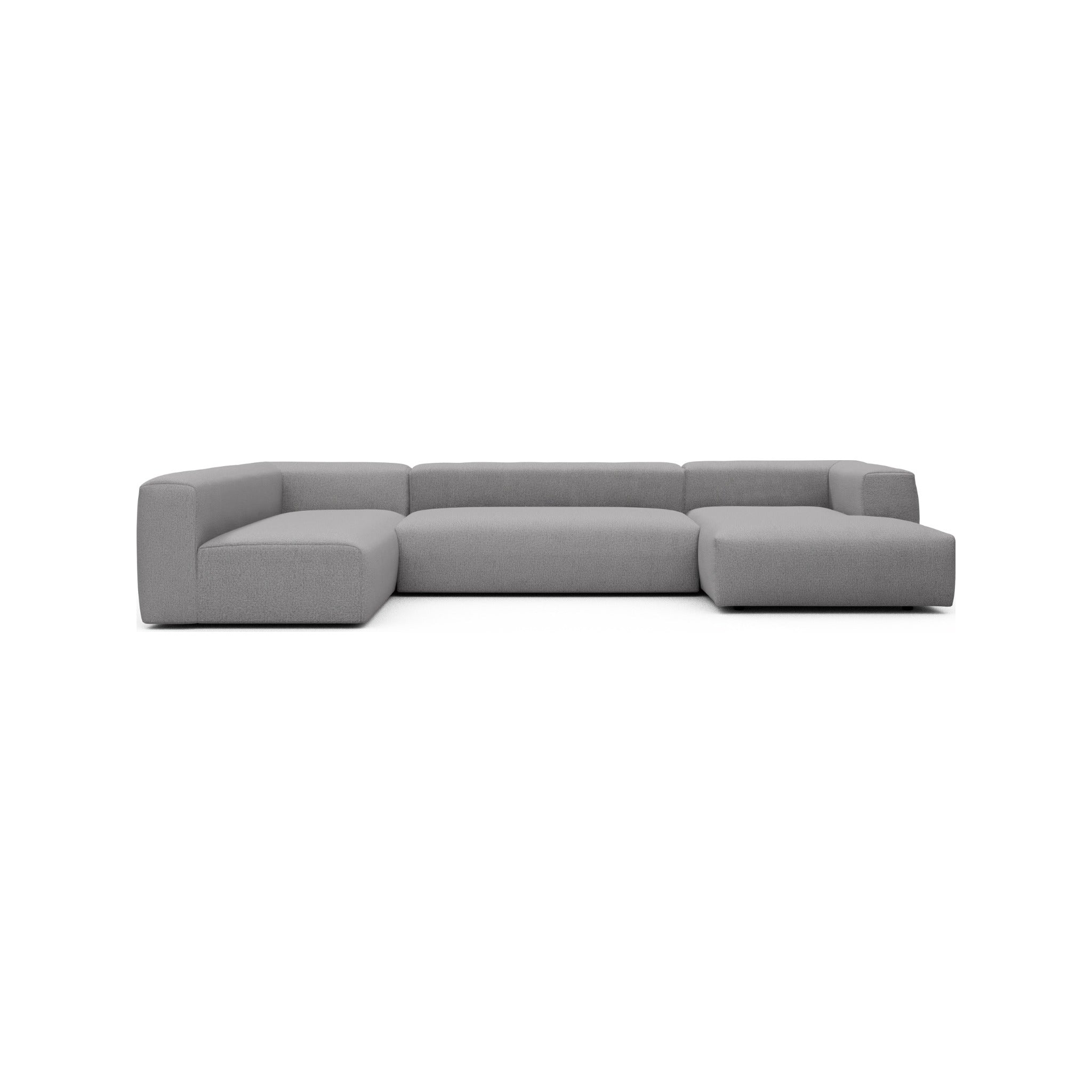 Kragelund Kornum modulsofa 2,5 + 2 hjørnesofa + chaiselong (H) i Sama 336 Grey