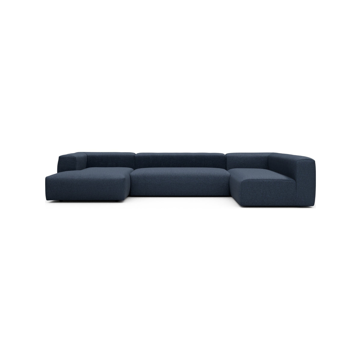 Kragelund Kornum modulsofa 2,5 + 2 hjørnesofa + chaiselong (V) i Sama 339 Deep Blue