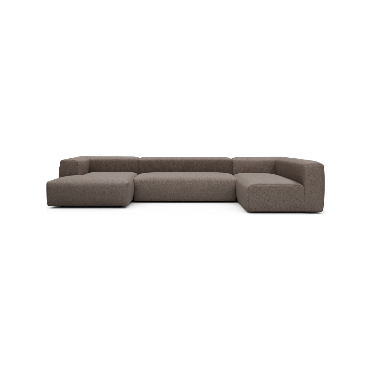Kragelund Kornum modulsofa 2,5 + 2 hjørnesofa + chaiselong (V) i Sama 340 Stone