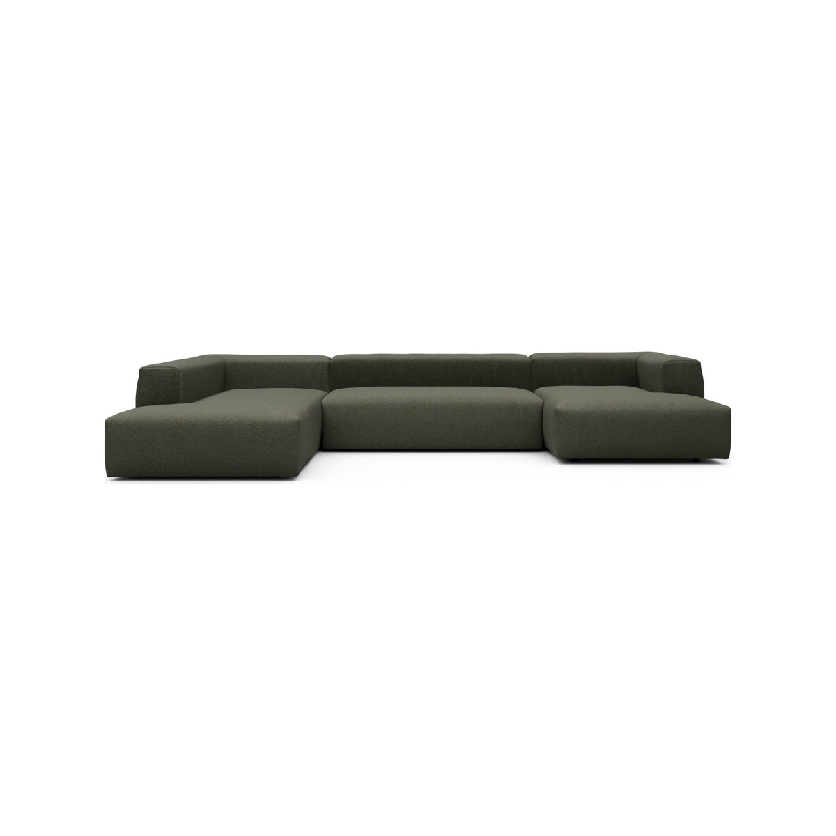 Kragelund Kornum modulsofa Openend hjørnesofa + chaiselong (H) i Sama 335 Winter Moss