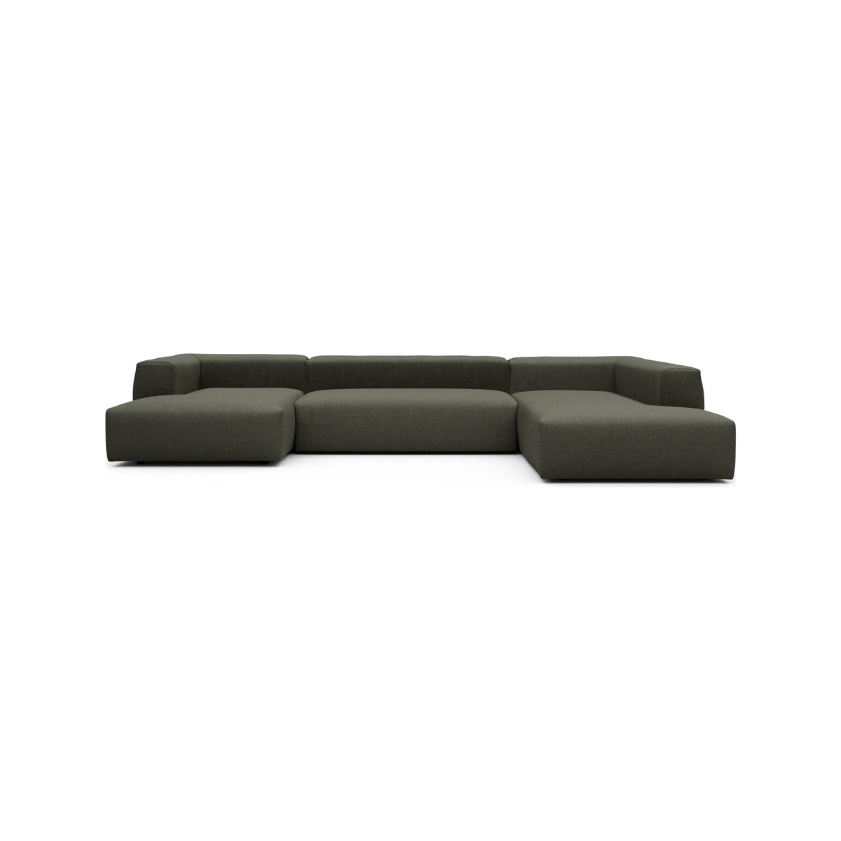 Kragelund Kornum modulsofa Openend hjørnesofa + chaiselong (V) i Sama 335 Winter Moss
