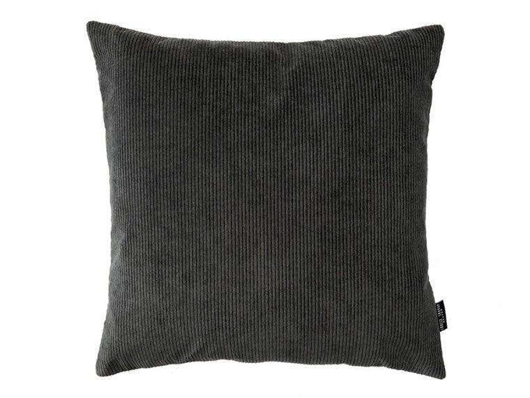 Pude fløjl 50x50 cm - mørkegrå