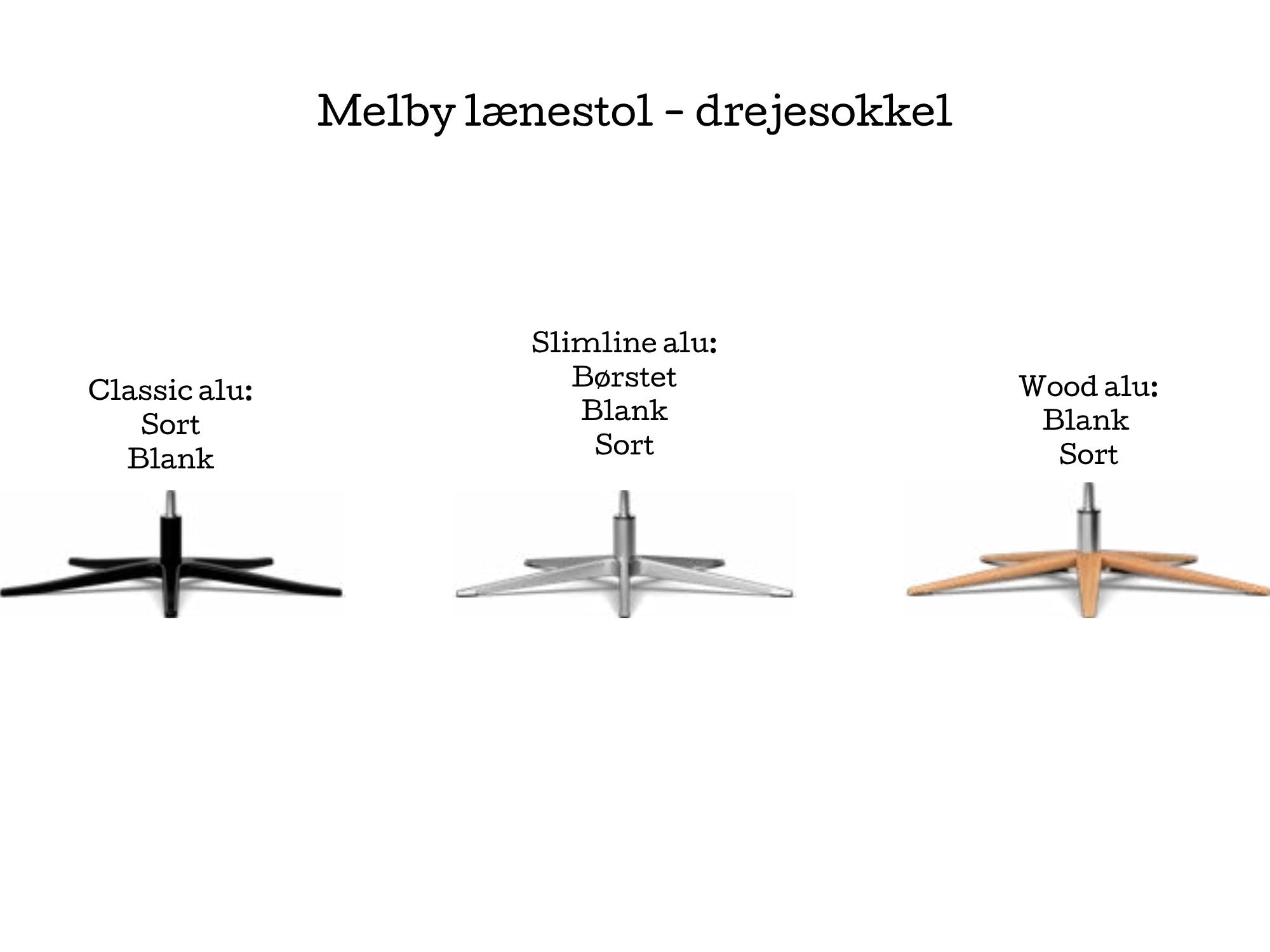 Melby loungestol m/drejesokkel