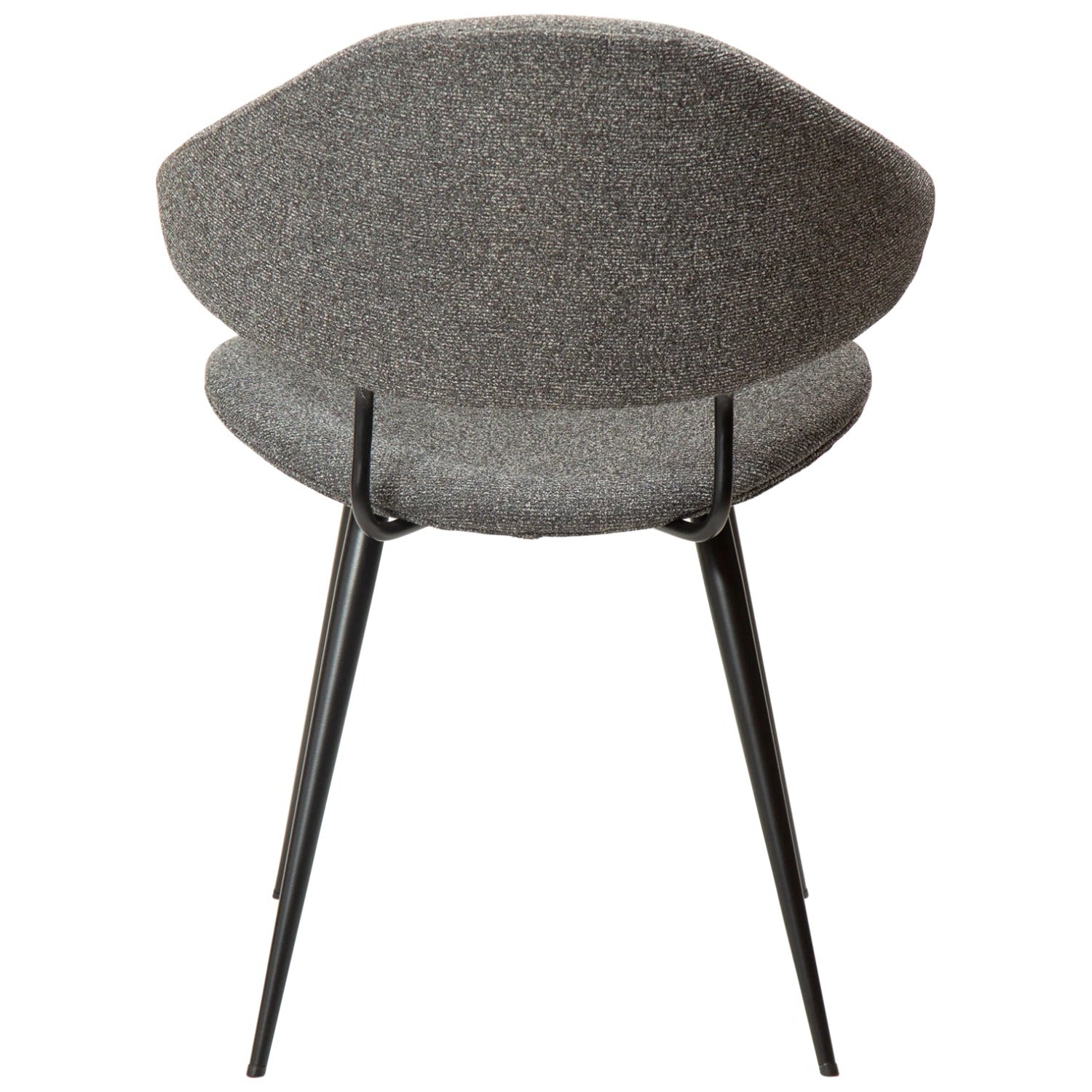 Dan-Form Napoleon spisebordsstol – Pebble Grey bouclé, bagfra
