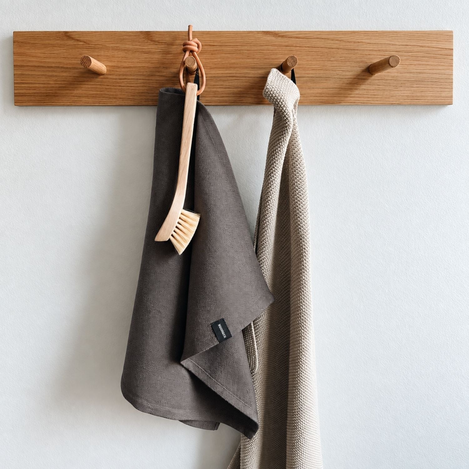Økologisk Viskestykke 2 stk. - Steel Grey