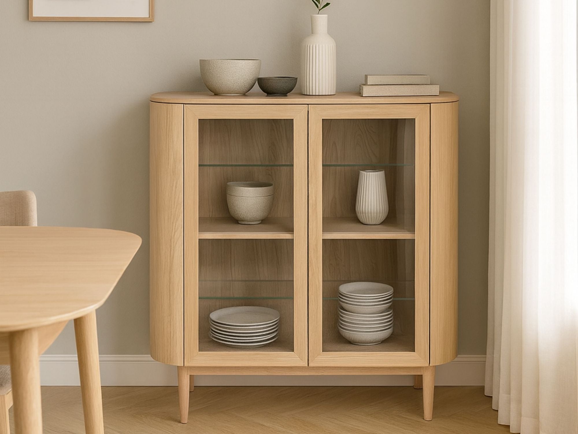 Malli highboard m. glaslåger