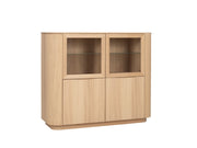 Collum highboard m. træ- & glaslåger