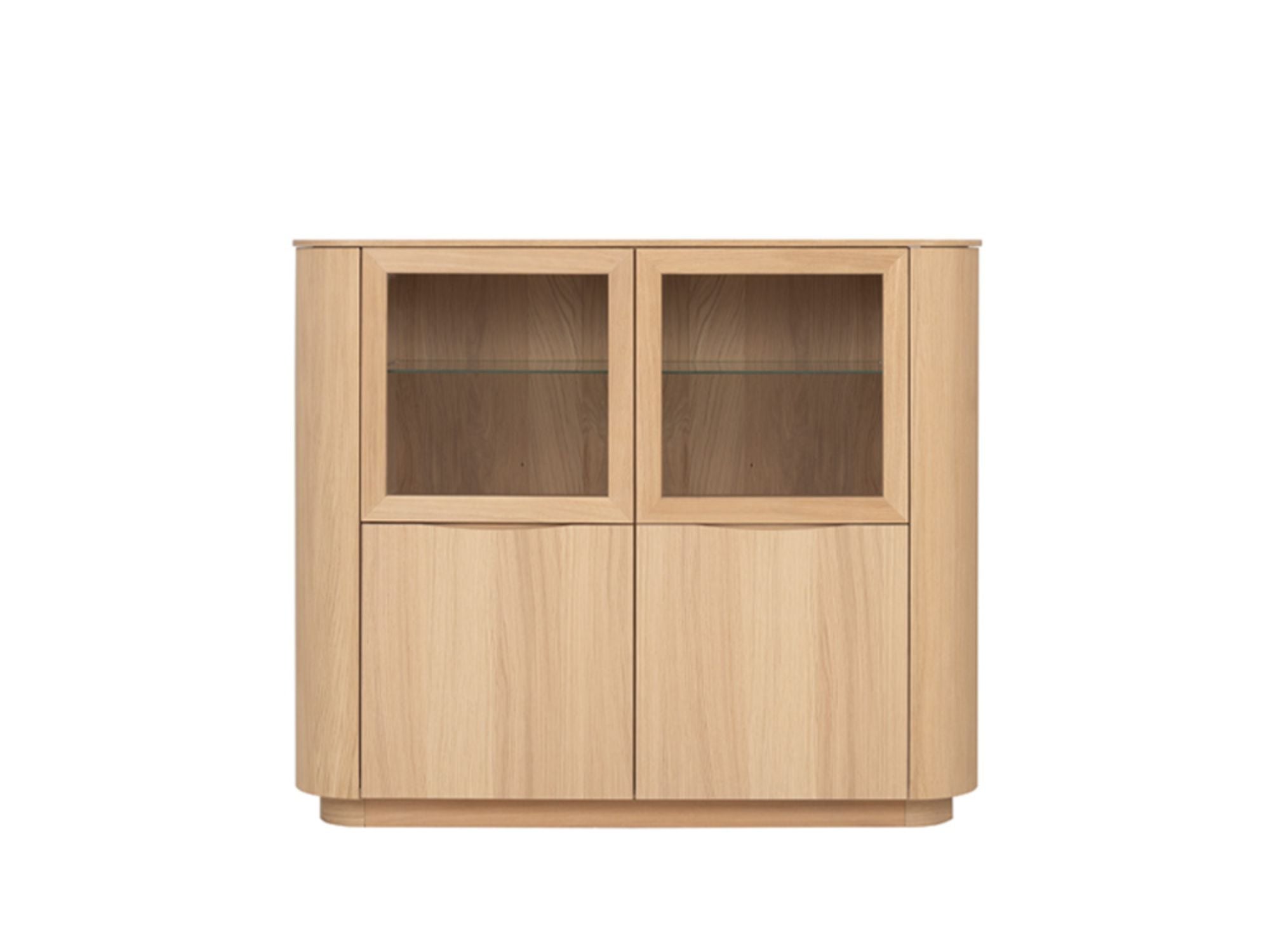 Collum highboard m. træ- & glaslåger