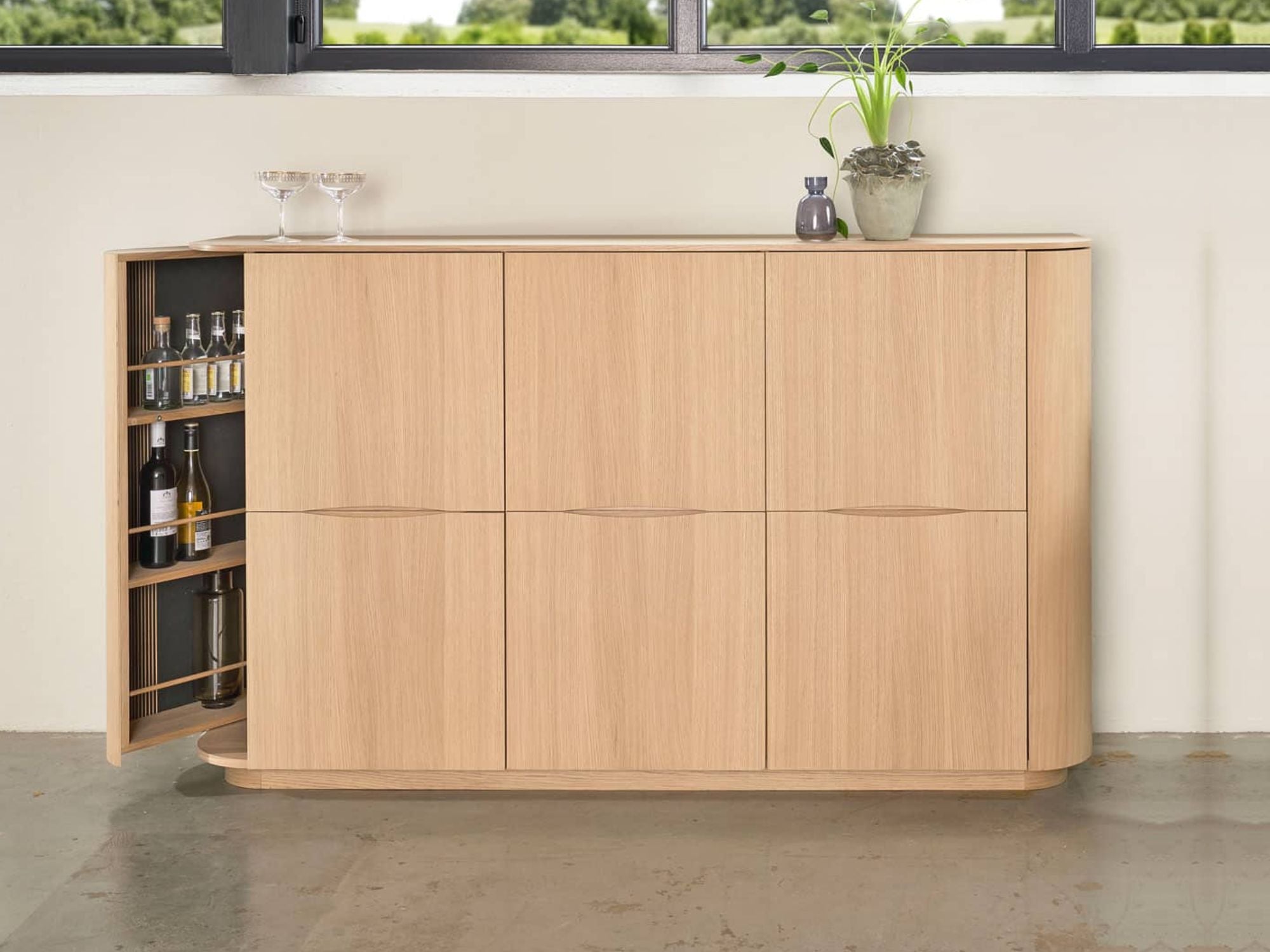 Collum highboard m. trælåger