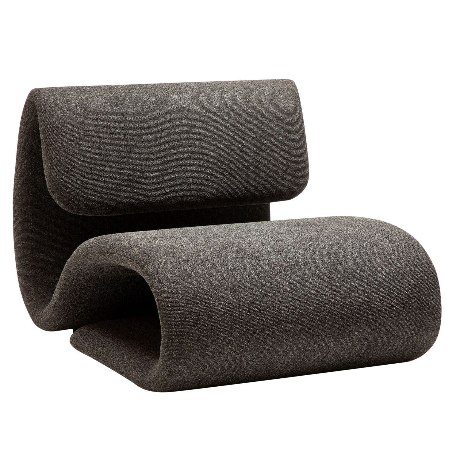 Dan-Form Dubna loungestol – Pebble Grey bouclé
