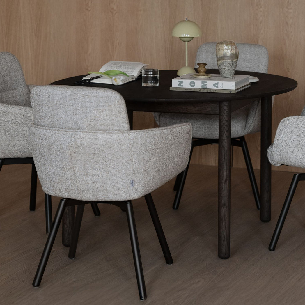 Rowico Roswell spisebordsstol i lys beige stof