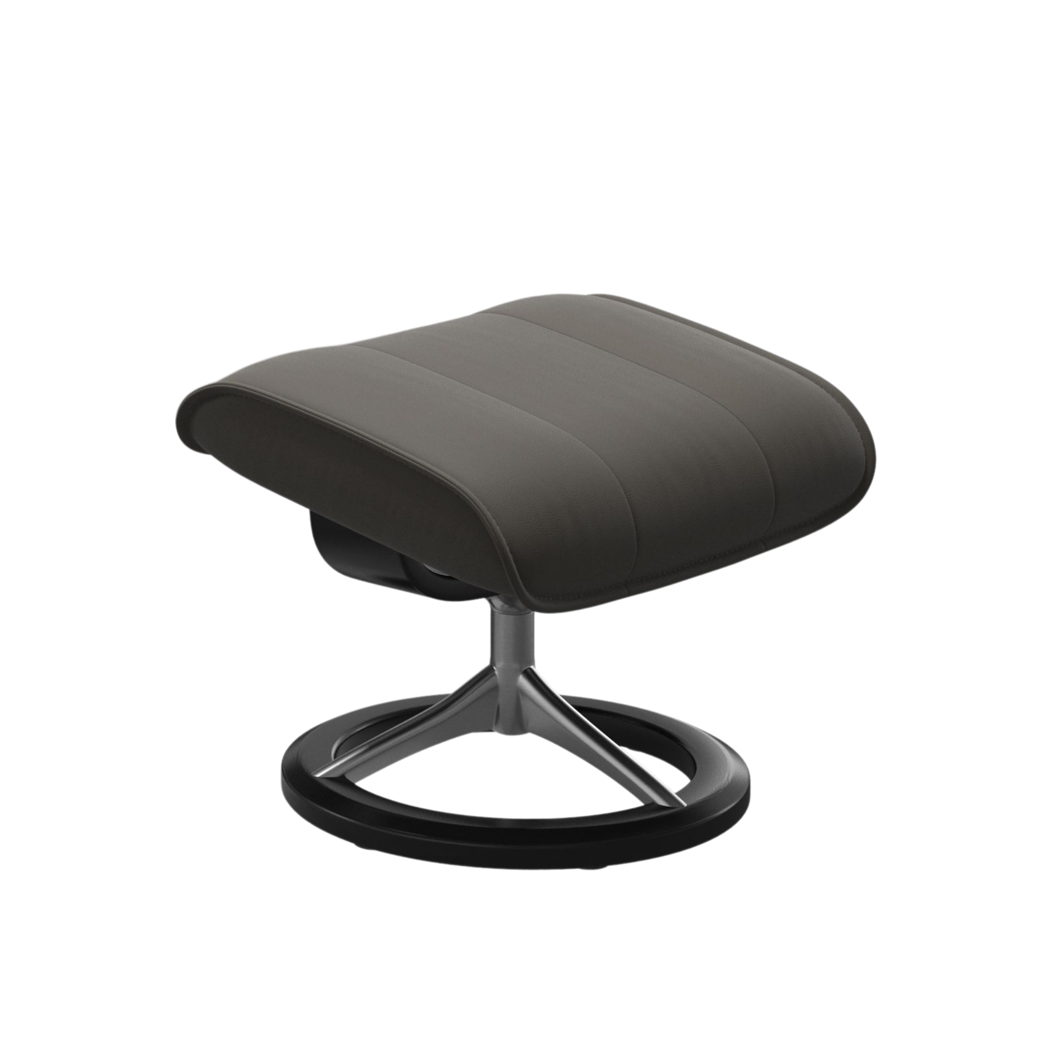 Stressless Admiral fodskammel med Signature-stel i Paloma Metal Grey