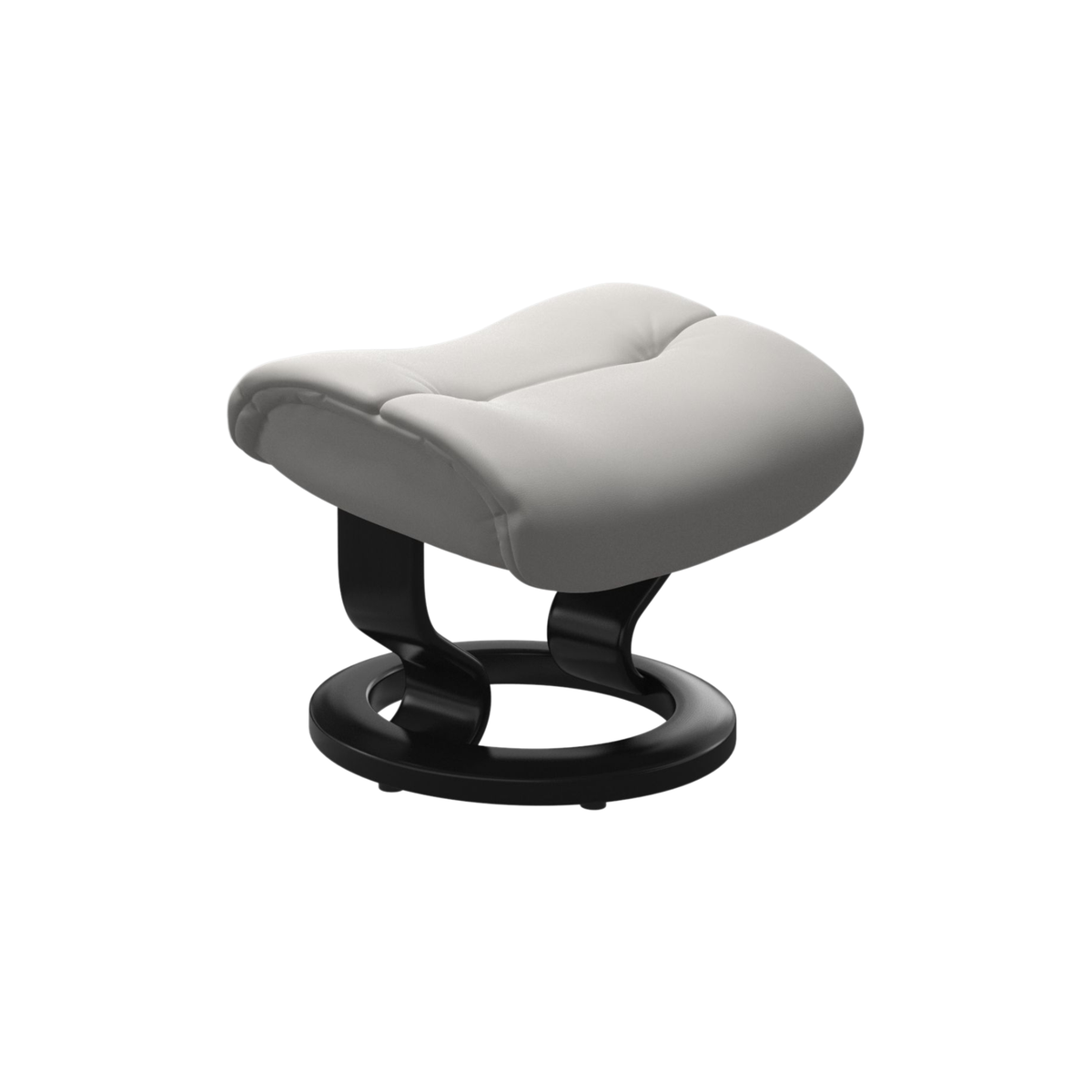 Stressless Sunrise fodskammel med Classic-stel i Batick Platinum Grey
