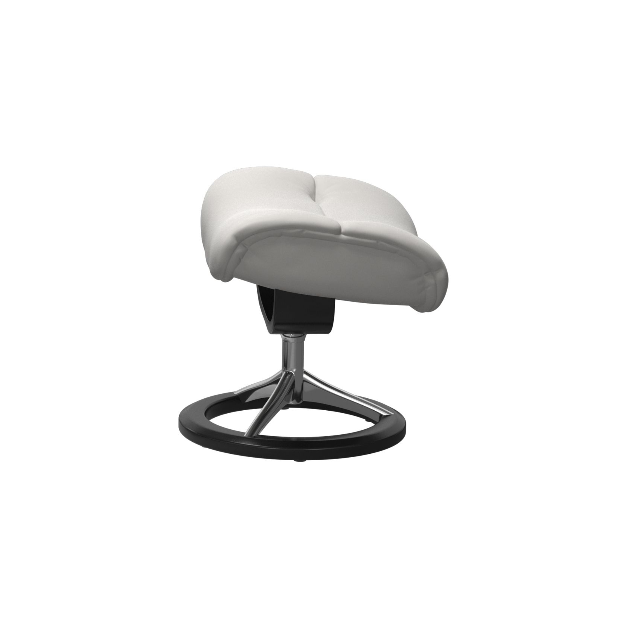 Stressless Sunrise fodskammel med Signature-stel i Batick Platinum Grey