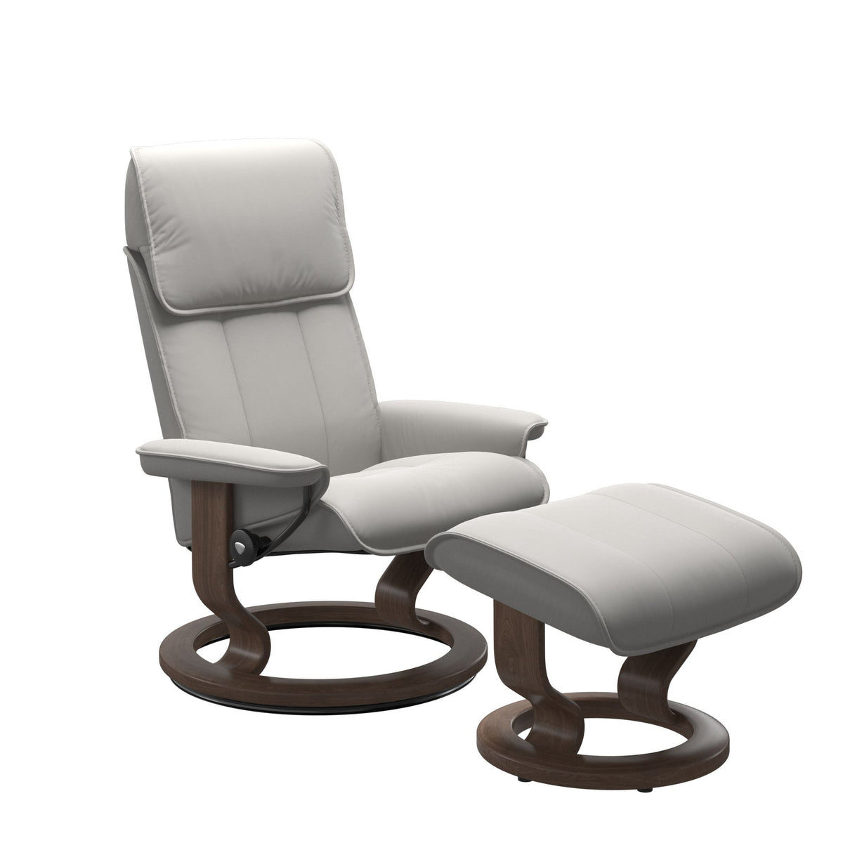 Stressless Admiral Classic lænestol i Batick okselæder Platinum Grey