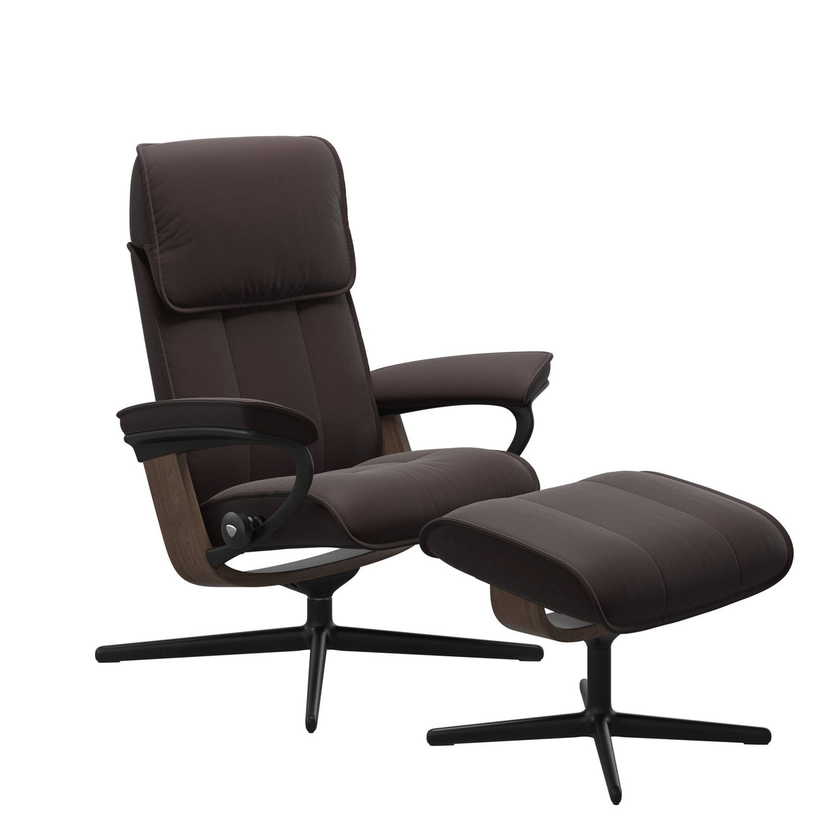 Stressless Admiral Cross lænestol i Paloma Chocolate