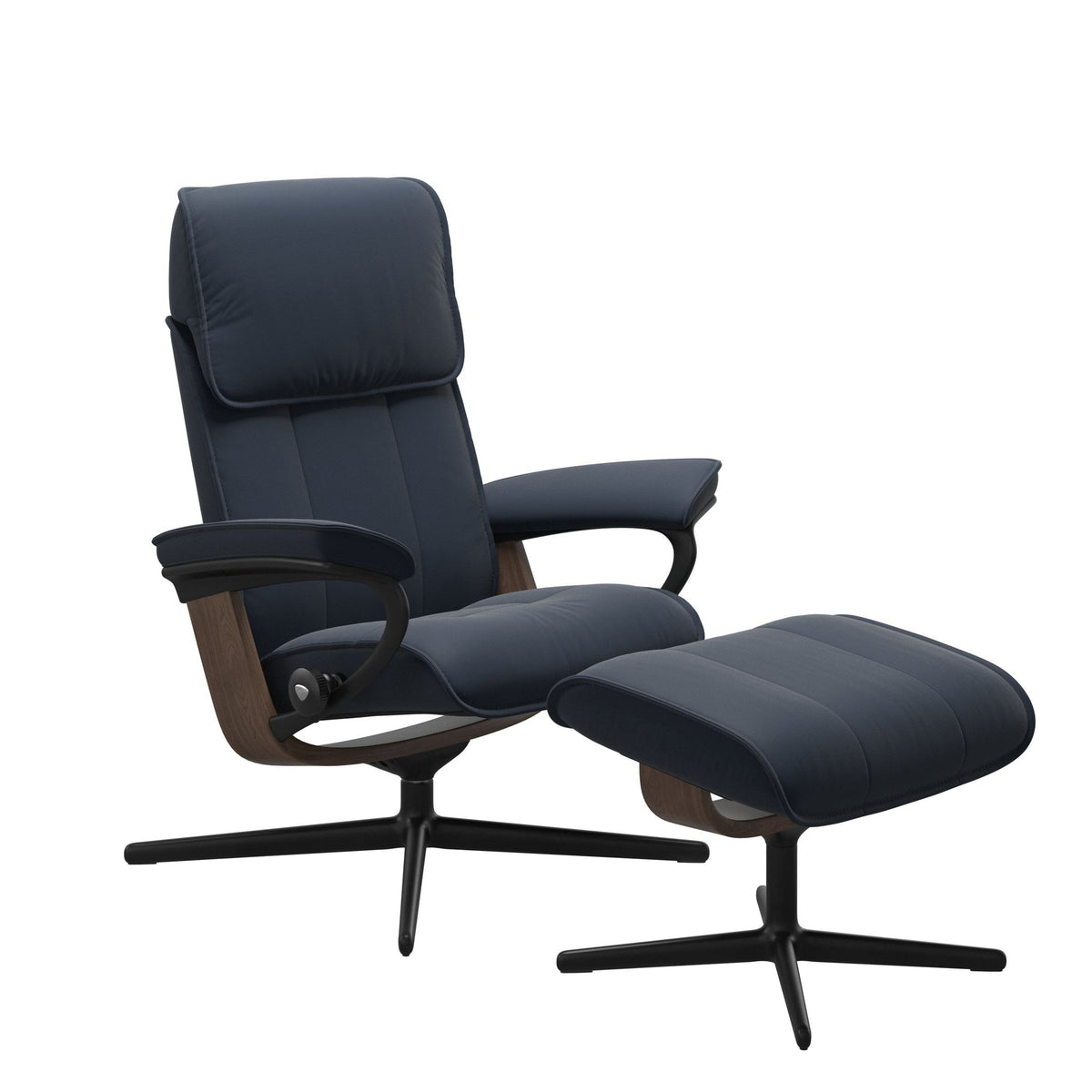 Stressless Admiral Cross lænestol i Paloma Oxford Blue
