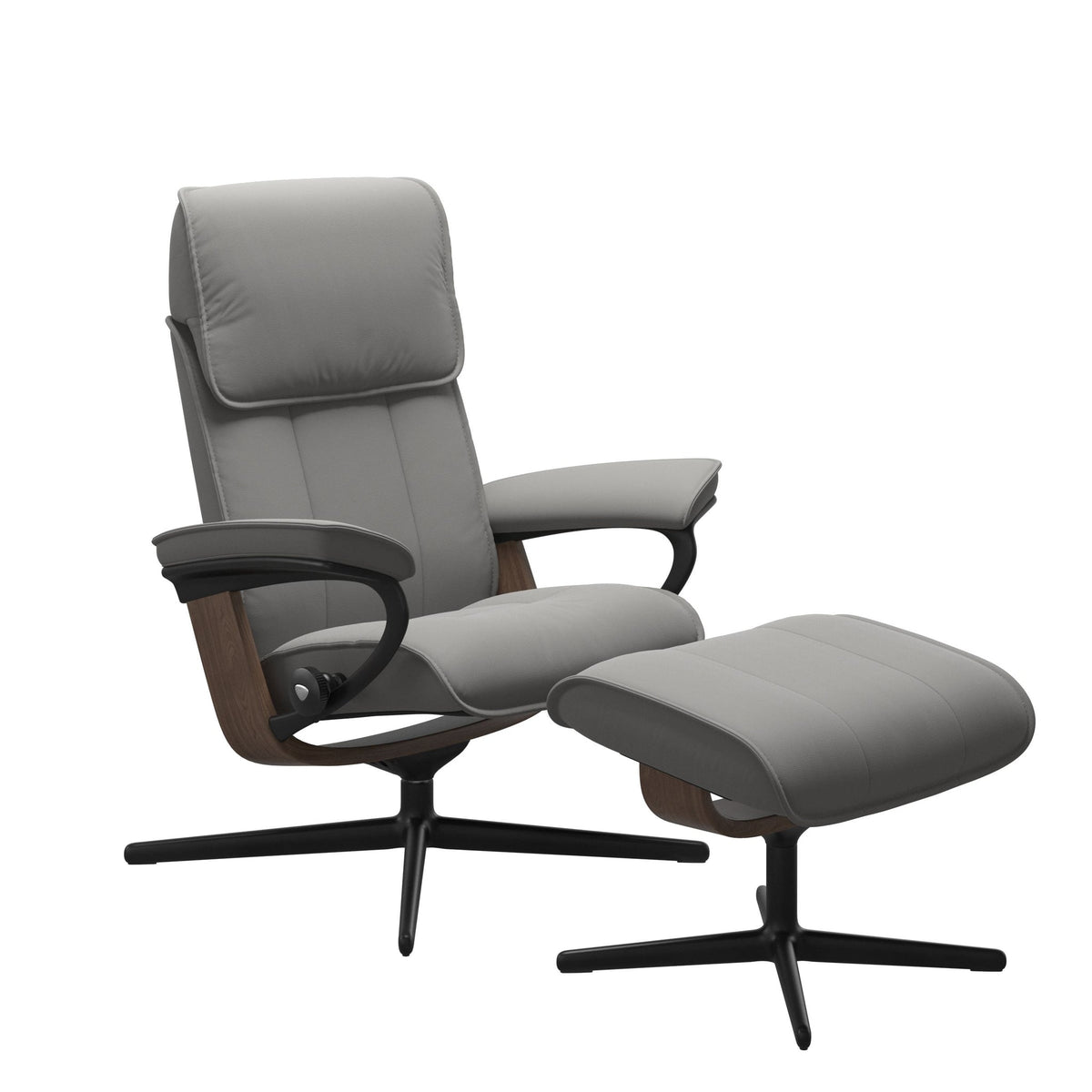 Stressless Admiral Cross lænestol i Paloma Silver Grey
