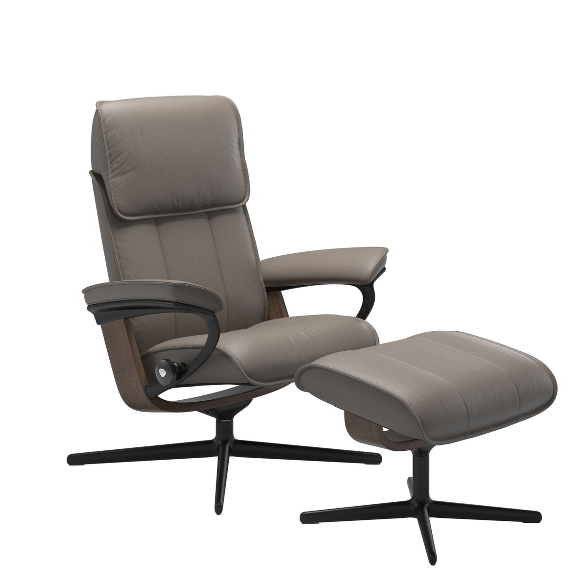 Stressless Admiral Cross lænestol i Velaro okselæder Grey