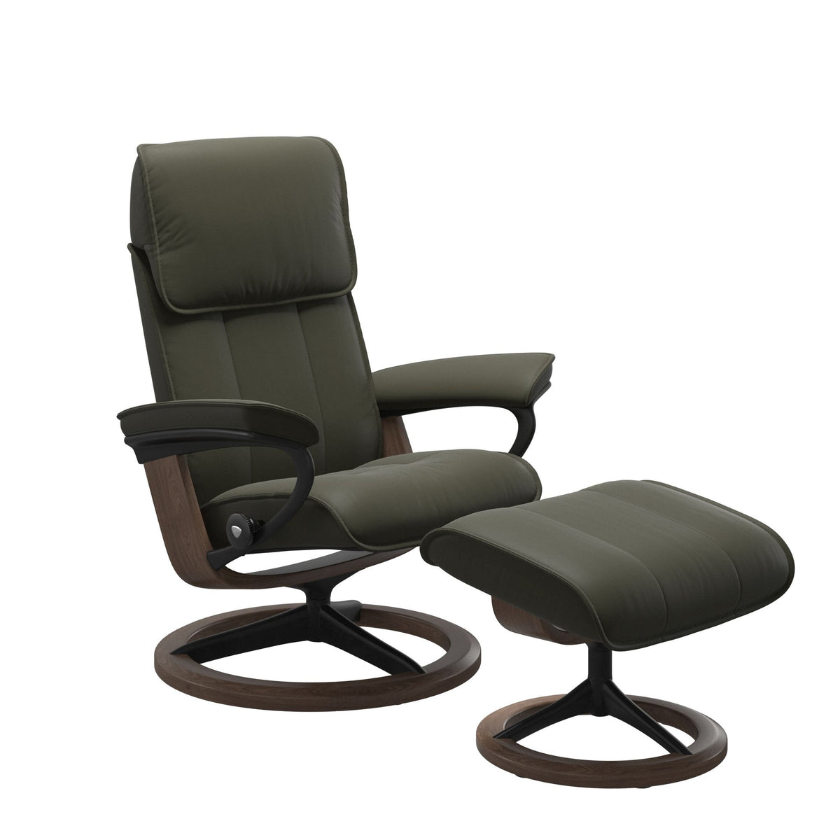 Stressless Admiral Signature lænestol i Paloma Dark Olive
