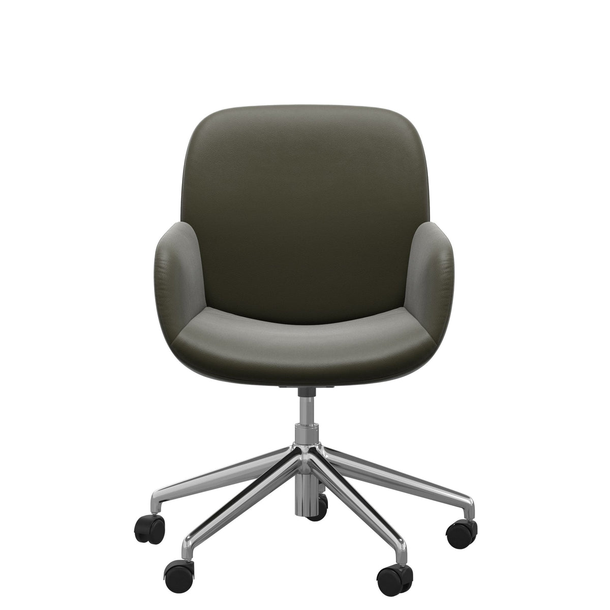 Stressless Bay kontorstol m. armlæn i Paloma Dark Olive
